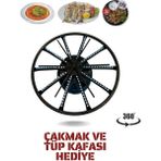 Vakia 38 cm Döner Başlıklı Portatif Künefe Ocağı - Kadayıf, Balık, Börek Pişirme İçin Kullanışlı