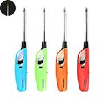 Vakia 4 Adet Doldurulabilir Renkli Uzun Mutfak - Ocak - Kamp Çakmağı/Kitchen Lighter (4)