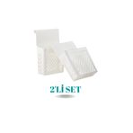 Vakia Dolap İçi Askılı Organizer 2’li Set – Mutfak & Banyo Düzenleyici / Beyaz