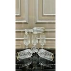Vakıf Home Bohemia Kristal Ayaklı Gold El Işi Kahve Yanı Su Bardağı 180 ml - 001 - Beyaz