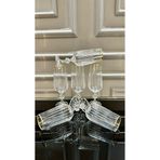 Vakıf home Bohemia Kristal Ayaklı Kesme El İşi Çubuk Kahve Yanı Su Bardağı Gold