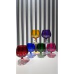 Vakıf home Bohemia Kristal El İşi Renkli Ayaklı Kahve Yanı Su Bardağı