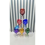 Vakıf home Bohemia Kristal Renkli El İşi Kahve Yanı Su Bardağı