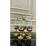 Vakıf home Bohemia Kristal Titanyum Gold 6 Adet Kahve Yanı Su Bardağı