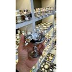 Vakıf Home Bohemia Kristal Titanyum Gümüş Kaplama Incili Kahve Yanı Su Bardağı 6 Adet 250 ml