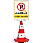 Vakıfbank Logo Çift Taraf Baskı Trafik Koni Seti Trafik Dubası