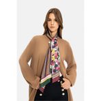 Vakko GEOMETRİK DESENLİ TWILL İPEK FULAR