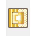 Vakko SARI GEOMETRİK DESENLİ TWİLL EŞARP