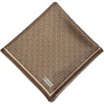 Vakko Tivil Monogram Ipek Eşarp 41408-AÇIK Kahve Ekru - Açık Kahve - Ekru