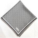 Vakko Tivil Monogram Ipek Eşarp 41408-GRI-EKRU- - Gri - Ekru