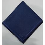 Vakko Tivil Monogram Ipek Eşarp 41408-Lacivert - 90 x 90 cm