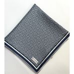 Vakko Tivil Monogram Ipek Eşarp 41408-LACIVERT Ekru