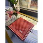 Vakko Twill Eşarp - Kırmızı - Ekru