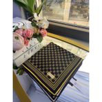 Vakko Twill Eşarp - Siyah - Sarı