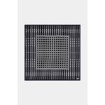 Vakko Twill İpek Eşarp - 40421 - Siyah Gri