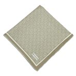 Vakko Twill İpek Eşarp - Yeni Monogram - Koyu Bej