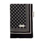 Vakko Twill İpek Şal - Özel Seri - Siyah Krem