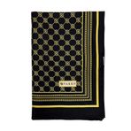 Vakko Twill İpek Şal - Özel Seri - Siyah Sarı