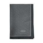 Vakko Twill İpek Şal - Yeni Monogram - Koyu Gri