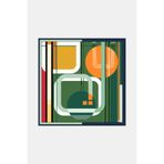 Vakko YEŞİL GEOMETRİK DESENLİ TWILL EŞARP