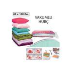 Vakum Hurcu 3 Adet Büyük Boy 80 Cm X 100 Cm Vakumlu Poşet Vakumlu Hurç Vakumlu Torba Yorgan Yastık Hurcu