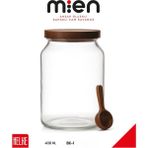 Vakumlu Akasya Ölçekli Kavanoz 4000ML, Şık ve Pratik Saklama Çözümü - Ahşap - Ceviz