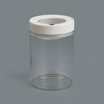 Vakumlu Cam Kavanoz - Şeffaf / Beyaz - 400 ml - Çok Renkli - TEK EBAT