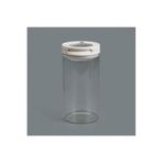 Vakumlu Cam Kavanoz - Şeffaf / Beyaz - 600 Ml