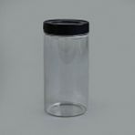 Vakumlu Cam Kavanoz - Şeffaf / Siyah - 600 ml - Çok Renkli - TEK EBAT