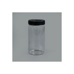 Vakumlu Cam Kavanoz - Şeffaf / Siyah - 600 Ml