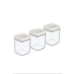 Vakumlu Erzak Kavanozu Kare 3Lü Set Dyzstar-Oky-234