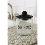 Vakumlu Kapaklı Şeffaf Cam Banyo Düzenleyici Kavanoz Bath Bombs 1800 ml - 1 Adet