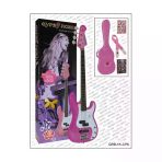 Valencıa Grb1kcpk Bass Gitar Gypsy Rose Set Pembe