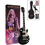 Valencia Gypsy Rose GRE2KCBK Elektro Gitar Seti (Siyah) | Strat Tipi - Simli Siyah - Amfi ve Aksesuar Dahil