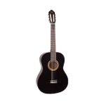Valencia VC101TBK Klasik Gitar, 1/4, Siyah, Sap Çelikli