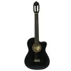 Valencia VC104TCVTBK Elektro Klasik Gitar 4/4 (Siyah) | Ekolayzırlı - Sap Çelikli - Sahneye Hazır