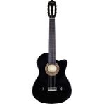 Valencia VC104THNCE Siyah Ince Kasa Elektro Klasik Gitar