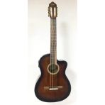 Valencia VC564CEBSB Elektro Klasik Gitar Cutaway (Kahve Sunburst) | Kesik Kasa - Ekolayzırlı - Parlak Cila