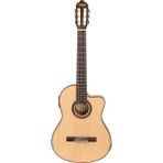 Valencia VC704CE Elektro Klasik Gitar Cutaway 4/4 Naturel - standart - Çok Renkli