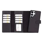 VALENO Onyx Black Deri Wallet Case Samsung Galaxy S25 Ultra (6.9") | Manyetik Ayrılabilir Cüzdanlı Telefon Kılıfı