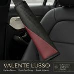 Valente Lusso Emniyet Kemer Pedi 2 Adet Cırtlı | Emniyet Kemer Kılıfı | Omuz ve Boyun Koruyucu - Bordo