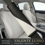 Valente Lusso Emniyet Kemer Pedi 2 Adet Cırtlı | Emniyet Kemer Kılıfı | Omuz ve Boyun Koruyucu - Siyah - Beyaz