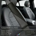Valente Lusso Emniyet Kemer Pedi 2 Adet Cırtlı | Emniyet Kemer Kılıfı | Omuz ve Boyun Koruyucu - Sıyah - Füme