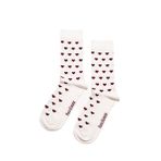 Valentine Collection - Soket Çorap - Burgundy Hearts