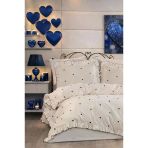 Valentine Love Nakışlı 6 Parça Nevresim Takımı Lacivert