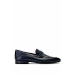 VALENTINO Erkek Hakiki Deri Mavi Loafer Ayakkabı 667 20090 ERK AYK Y23 BLUE