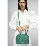 Valentino Orlandi VLT048 Monogram Yeşil Kadın El Çantası