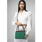 Valentino Orlandi VLT054 Monogram Yeşil Kahve Kadın Omuz Çantası