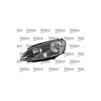 Valeo 044918 Far Sağ + Sinyal Golf Vıı 12- Elektrikli H7+H15