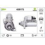 VALEO 12V MARŞ MOTORU 10 DİŞ 1 KW CCW AUDI-SEAT-SKODA-VW